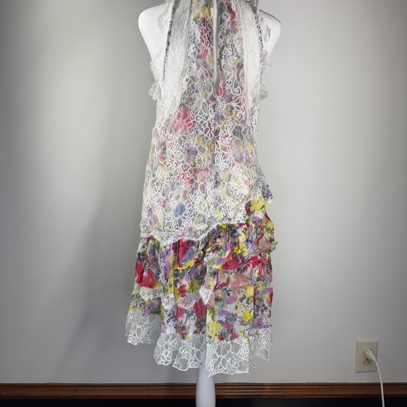 Anthropologie Sleeveless Lace-Back Tiered Mini Dress – Feminine, Flowy & Flatter - Picture 12 of 16